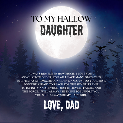 To My Hallow Daughter | Halloween | Love Dad | Alluring Beauty Necklace