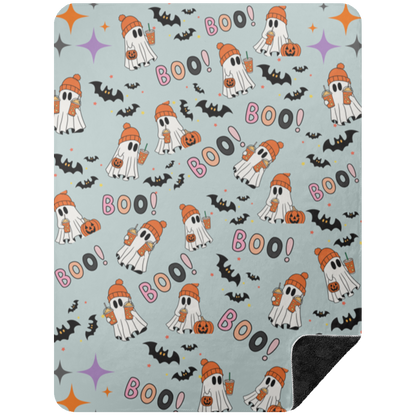 Halloween Blanket | Boo | Ghost | Bats | Pumpkin Latte