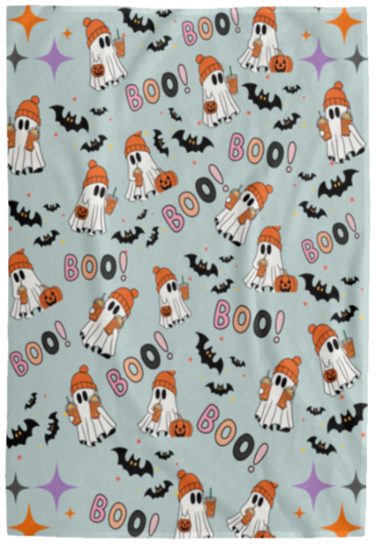 Halloween Blanket | Boo | Ghost | Bats | Pumpkin Latte