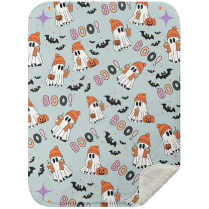 Halloween Blanket | Boo | Ghost | Bats | Pumpkin Latte