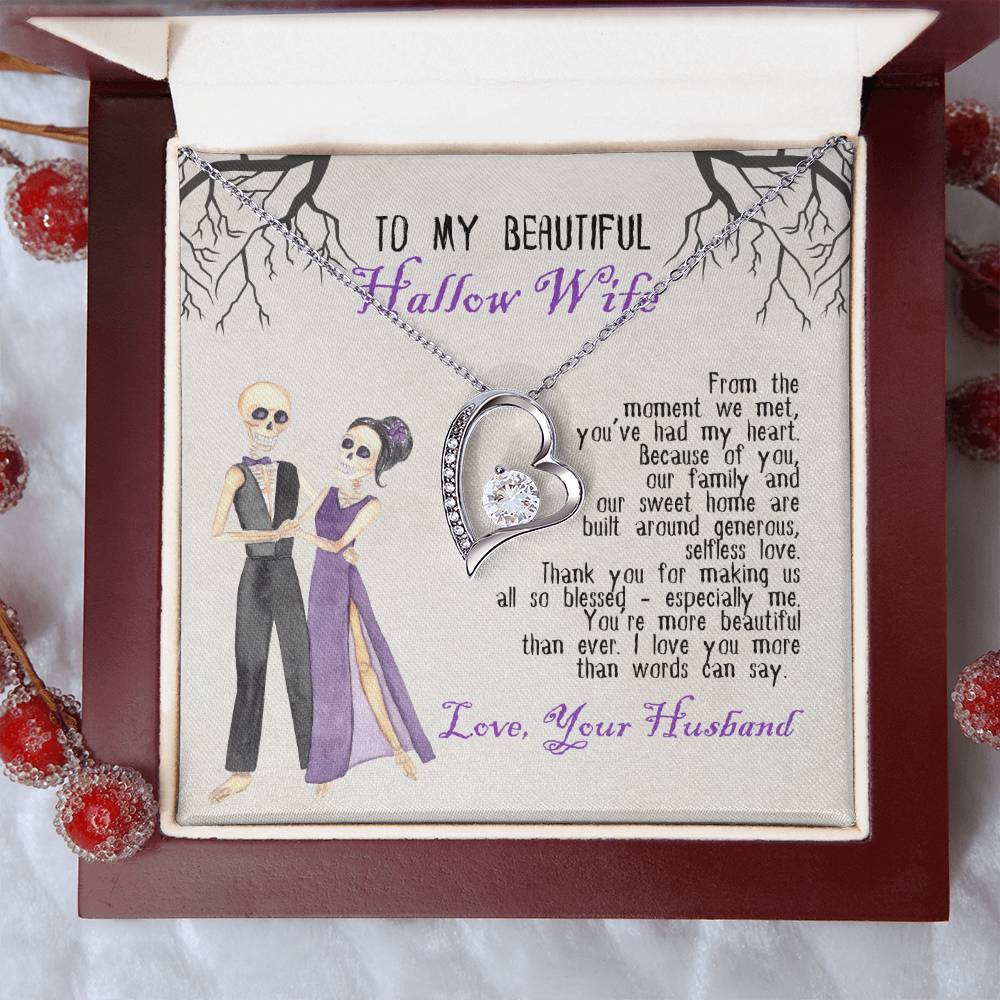 To My Beautiful Hallow Wife | Halloween | Forever Love Necklace