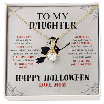 To My Daughter | Happy Halloween | Love Mom | Alluring Beauty Necklace