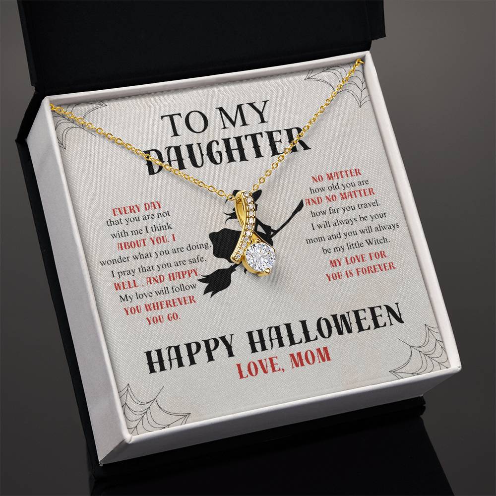 To My Daughter | Happy Halloween | Love Mom | Alluring Beauty Necklace