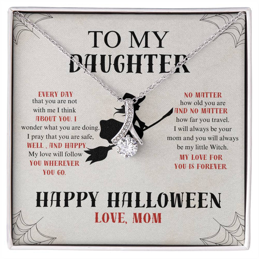 To My Daughter | Happy Halloween | Love Mom | Alluring Beauty Necklace