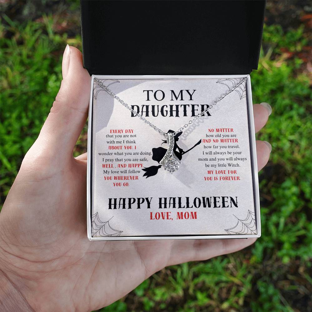 To My Daughter | Happy Halloween | Love Mom | Alluring Beauty Necklace