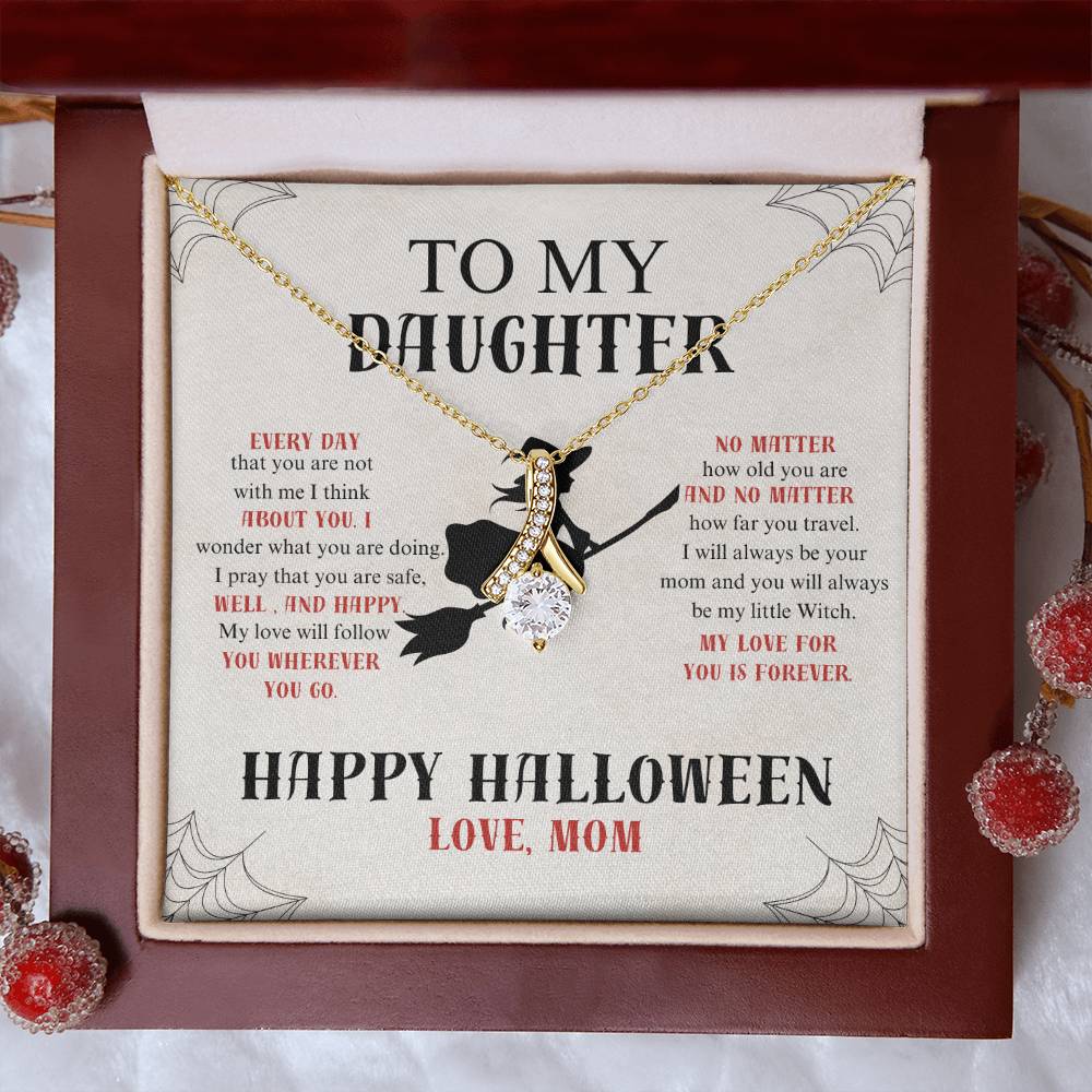 To My Daughter | Happy Halloween | Love Mom | Alluring Beauty Necklace