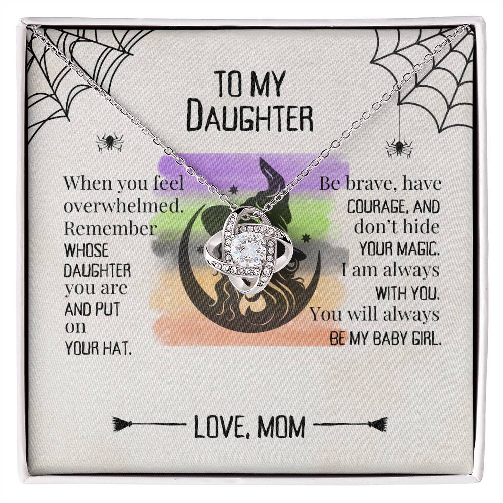 To My Daughter | Halloween | Love Mom | Love Knot Necklace