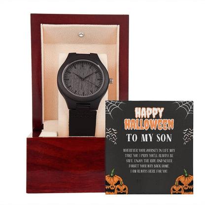 Son | Happy Halloween | Wooden Watch