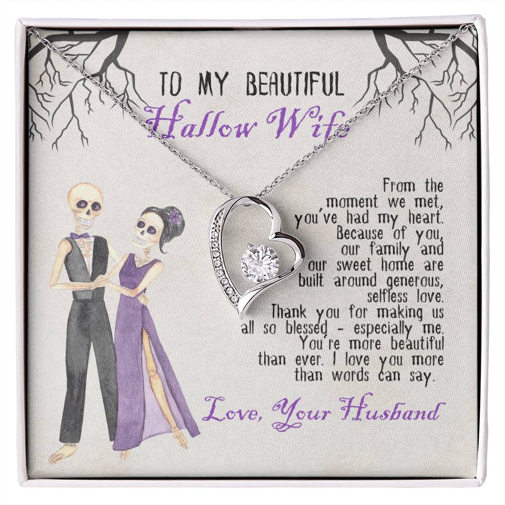 To My Beautiful Hallow Wife | Halloween | Forever Love Necklace