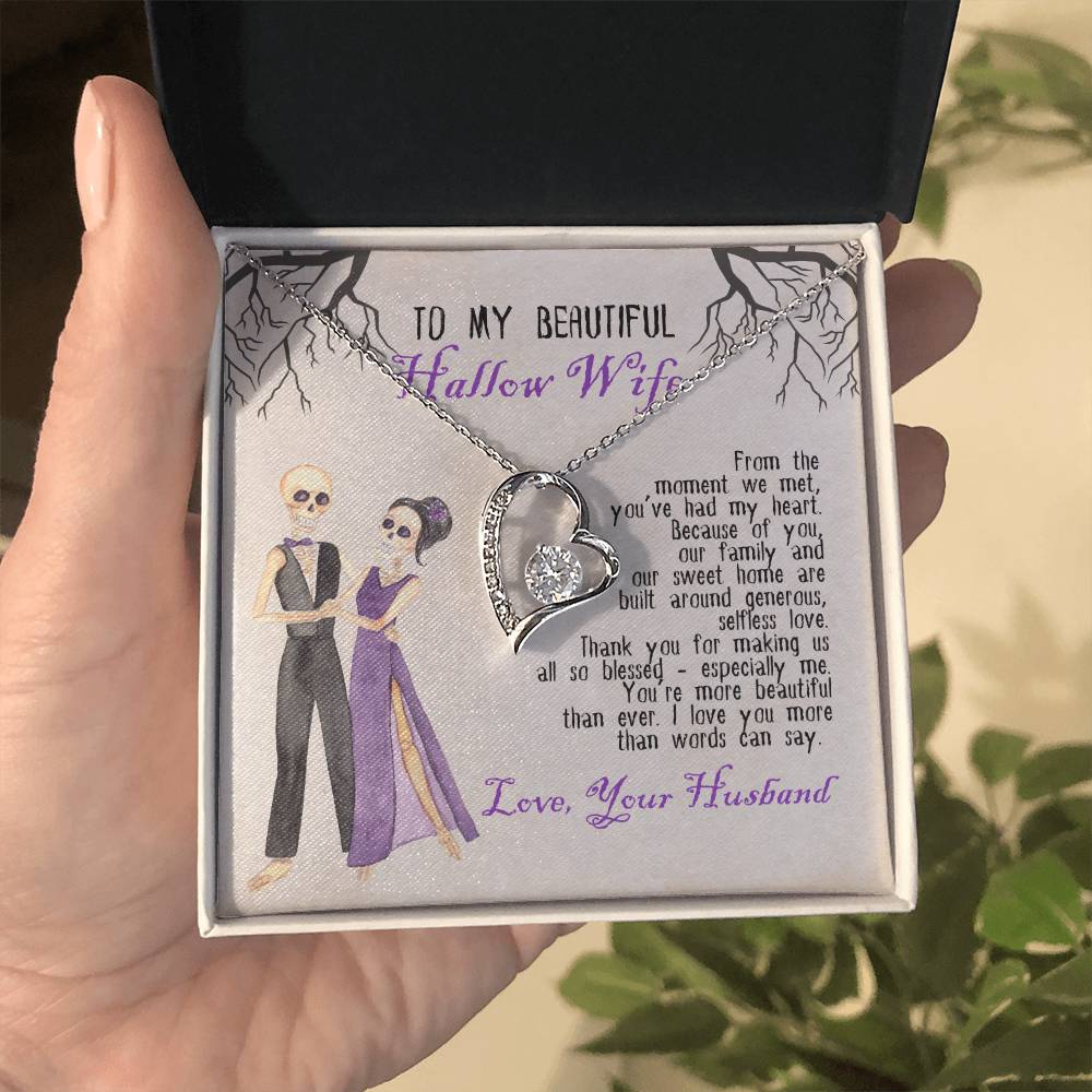 To My Beautiful Hallow Wife | Halloween | Forever Love Necklace