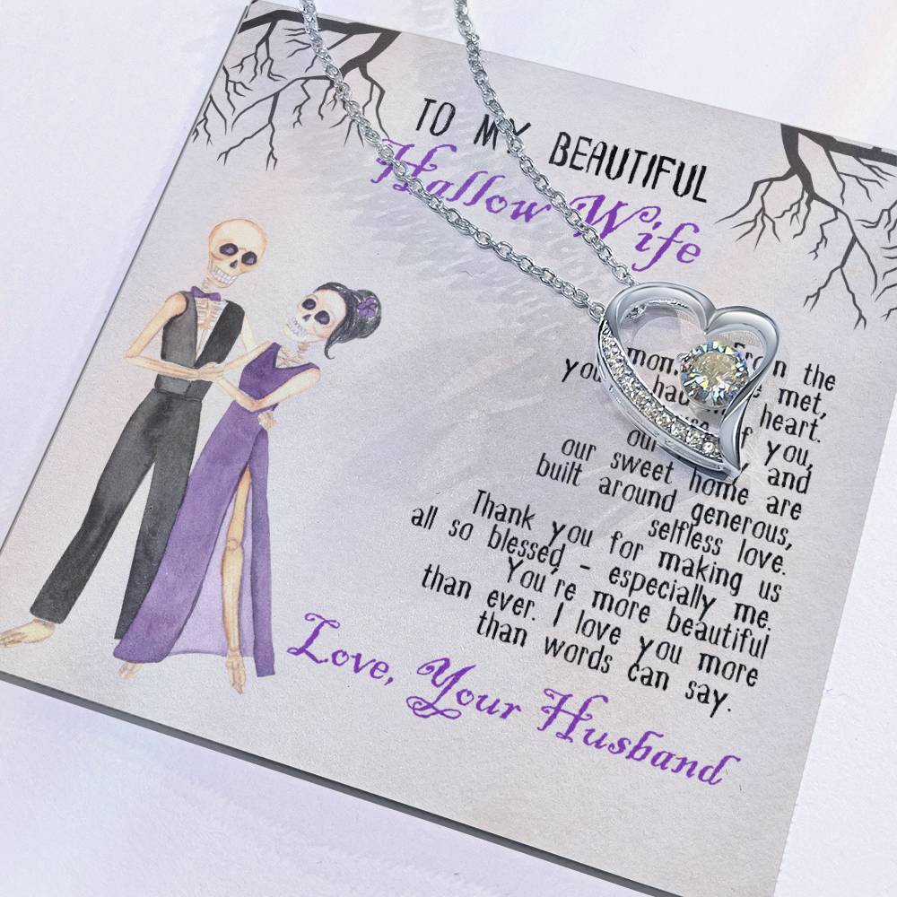 To My Beautiful Hallow Wife | Halloween | Forever Love Necklace