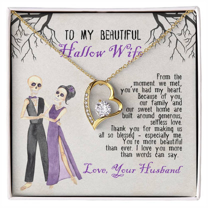 To My Beautiful Hallow Wife | Halloween | Forever Love Necklace