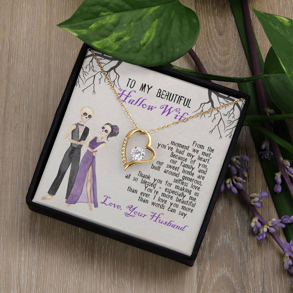 To My Beautiful Hallow Wife | Halloween | Forever Love Necklace