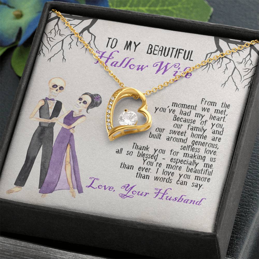 To My Beautiful Hallow Wife | Halloween | Forever Love Necklace